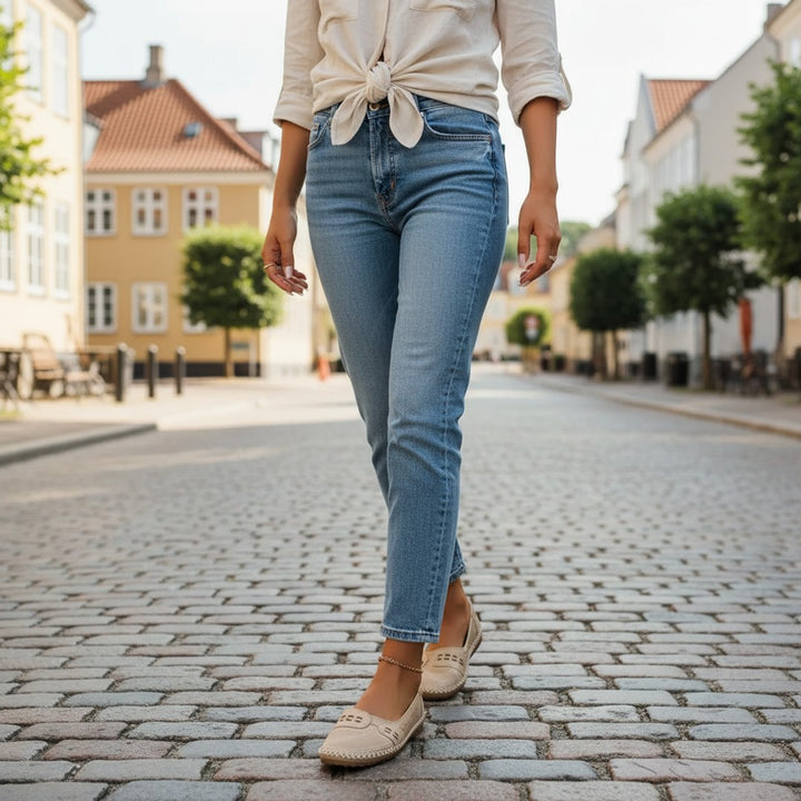 Frederikke | Dame Flade Komfortsko Skridsikker Sål