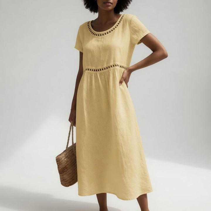 Sofie | Dame Empire Kjole med Broderi