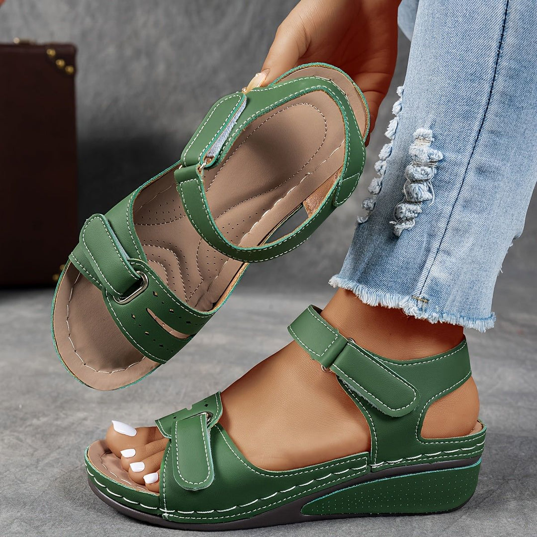 Cornelia | Dame Platform Wedge Sandal med Åben Tå