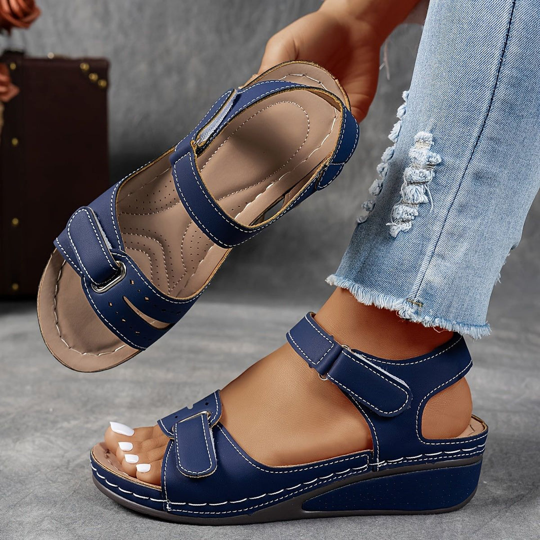 Cornelia | Dame Platform Wedge Sandal med Åben Tå