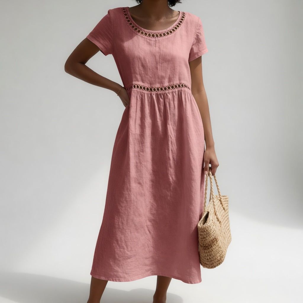 Sofie | Dame Empire Kjole med Broderi
