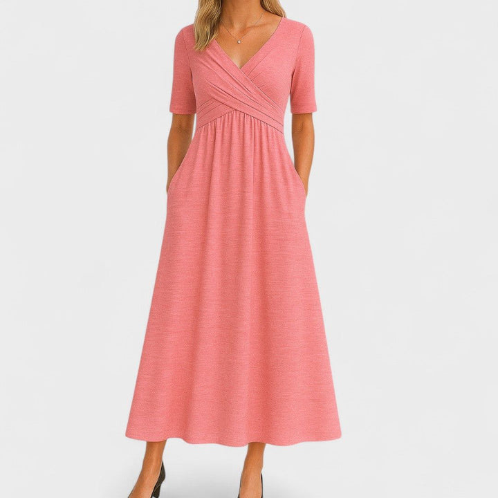 Frida | Dame Elegant Wrap Midi Kjole